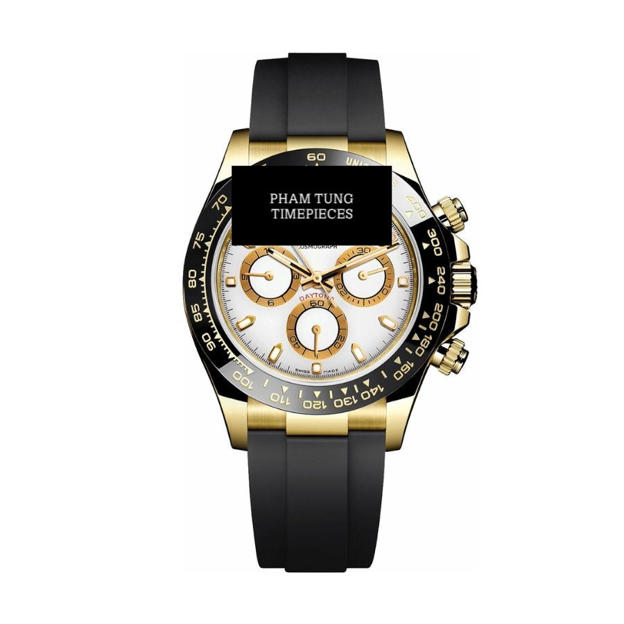 DTN Yellow Gold White Dial
