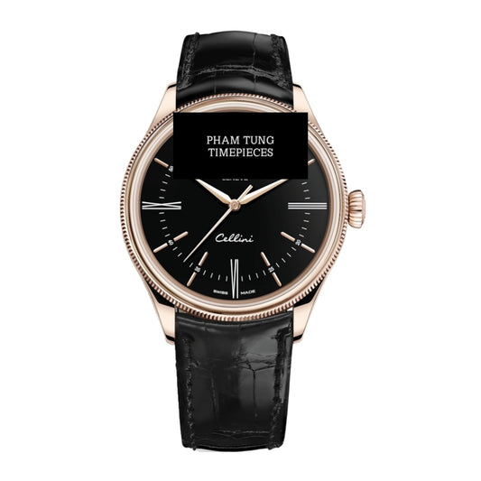 Cellini Black Dial Rose Gold